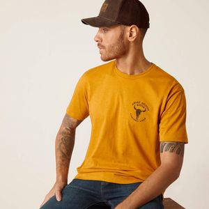 Ariat Men's Bison Skull T-Shirt - Buckhorn Heather