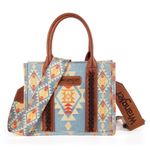 Wrangler-Southwestern-Print-Small-Canvas-Tote-Crossbody-WG2202-8120SBRN----Brown
