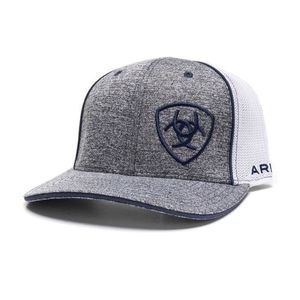 Ariat Offset Logo Cap - Grey/ Navy/ White