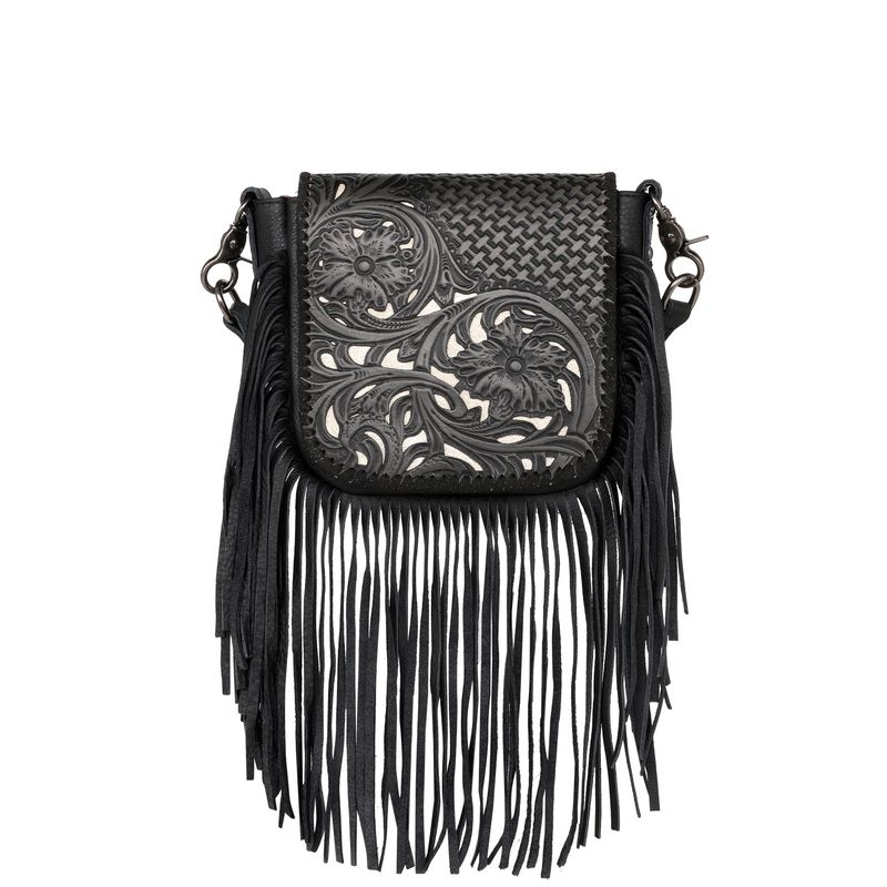 Montana-West-Genuine-Leather-Tooled-Collection-Fringe-Crossbody---Black