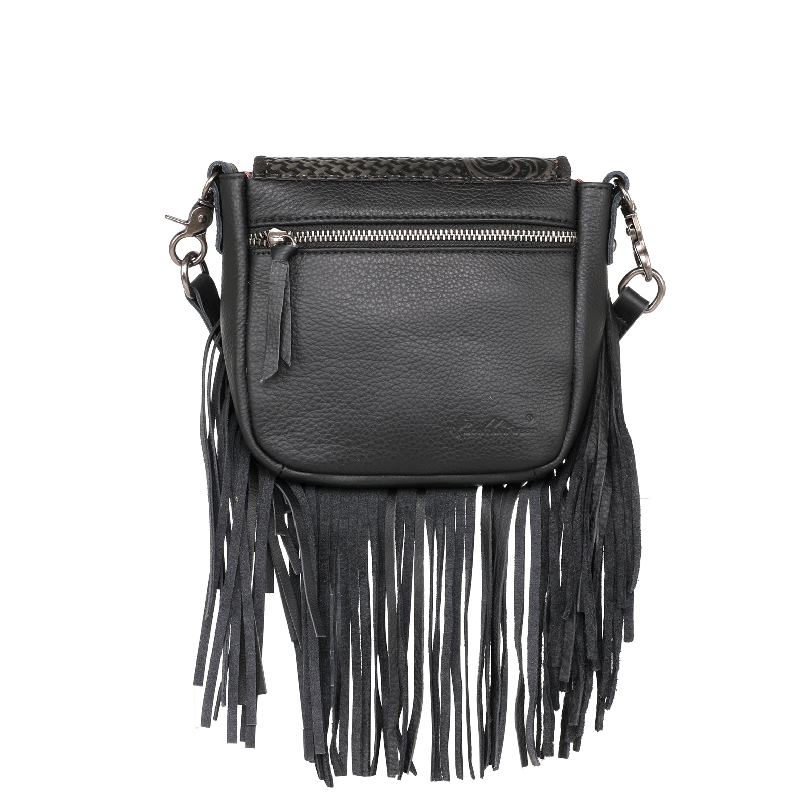 Black fringe crossbody bag sale