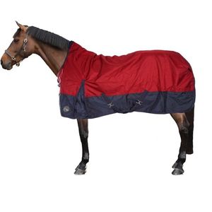 HKM Memphis High Neck Turnout Blanket - Red/Dark Blue