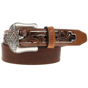 Hooey Unisex Maverick Leather Belt - Brown