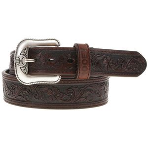 Hooey Unisex Tapered Filigree Belt - Brown