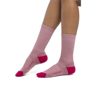 Icebreaker Women's Merino Lifestyle Light Crew Socks - Crystal/Electron Pink