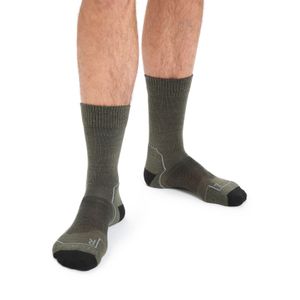 Icebreaker Men's Anatomica Hike Light Crew Sock - Loden/Black/Gritstone Heather