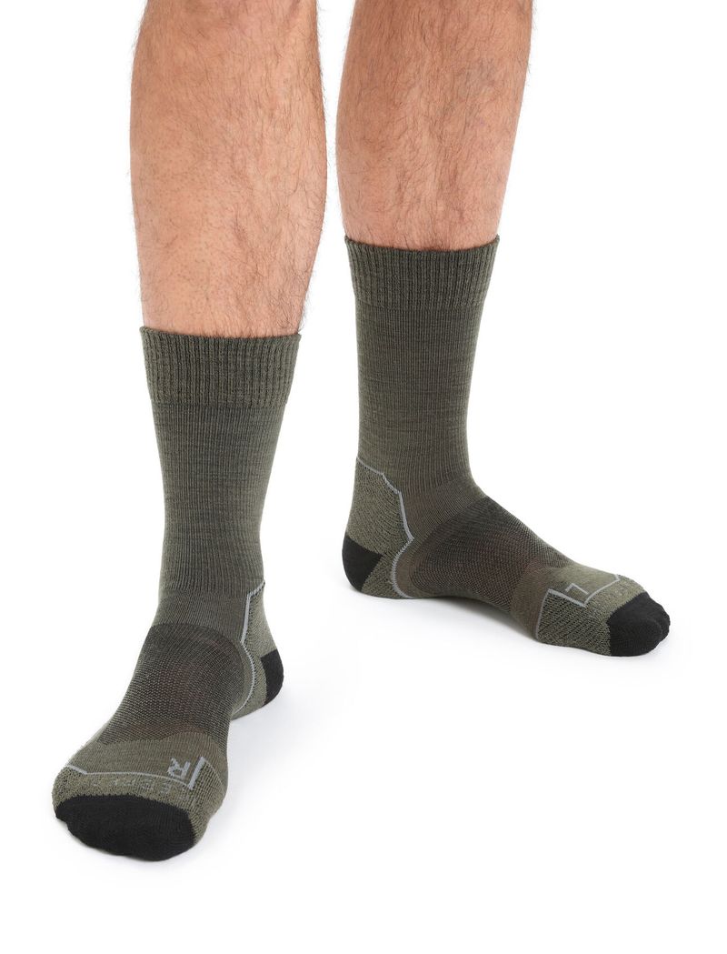 Icebreaker-Men-s-Merino-HIKE---LIGHT-Crew-Sock---LODEN-BLACK-HEATHER