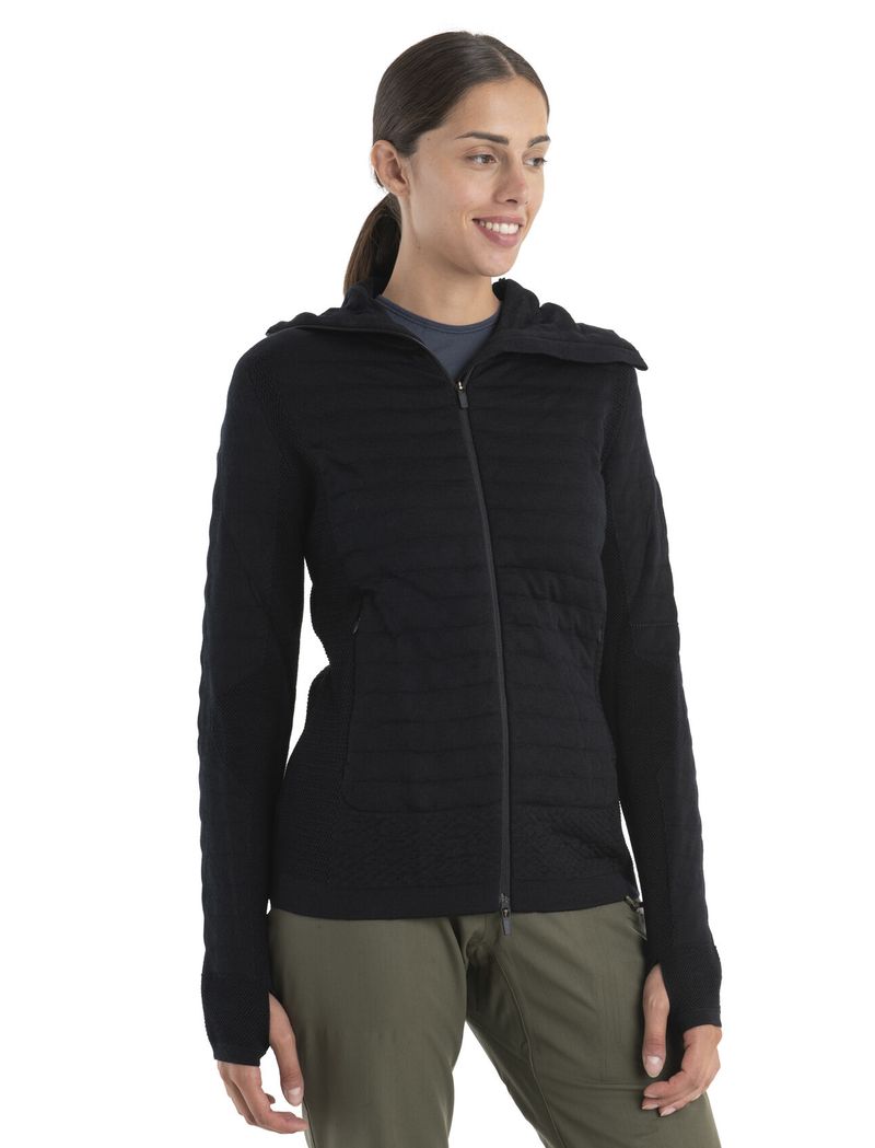 Women's, W Zoneknit Explore Ls Zip Hood, Icebreaker Ib0a56sd-001