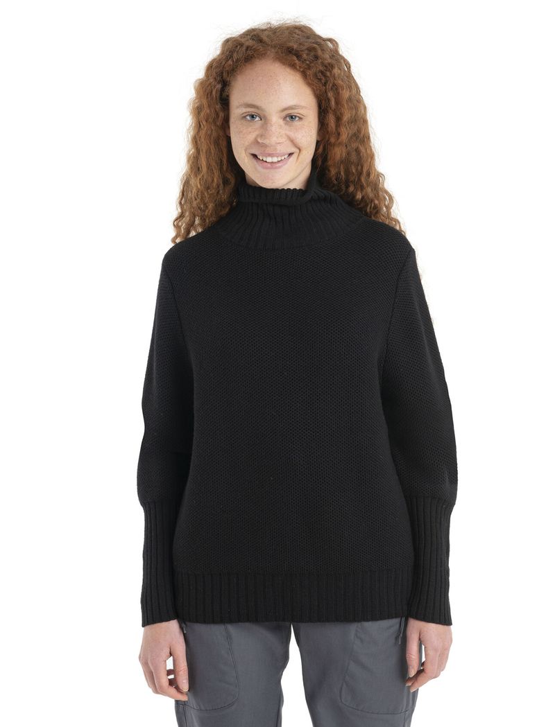 Icebreaker-Women-s-Merino-Seevista-Funnel-Neck-Sweater---NIGHTSHADE-ELECTRON-PINK