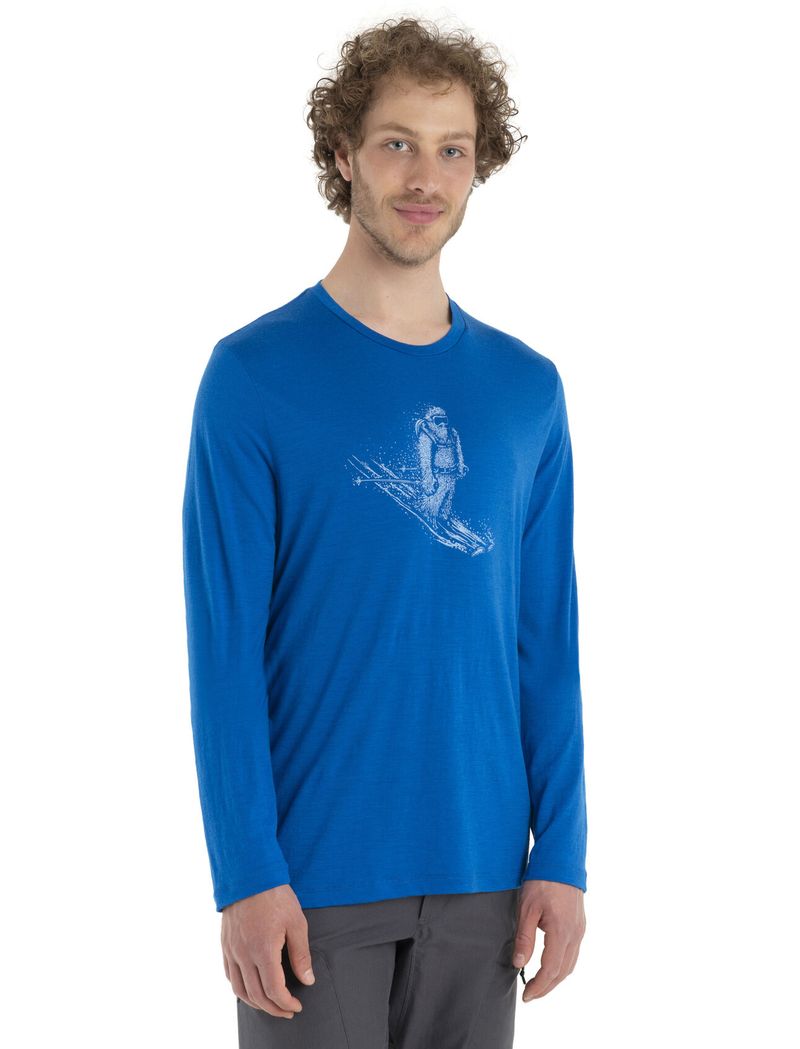 Icebreaker-Men-s-Merino-Tech-Lite-II-Long-Sleeve-T-Shirt-Skiing-Yeti---LAZURITE