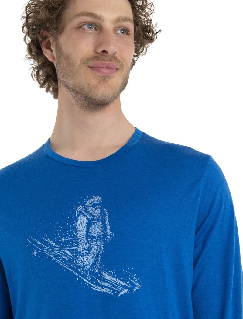 Icebreaker-Men-s-Merino-Tech-Lite-II-Long-Sleeve-T-Shirt-Skiing-Yeti---LAZURITE
