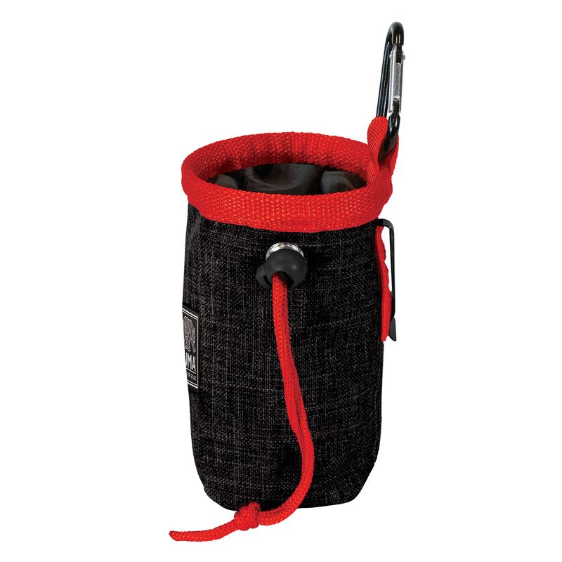 Kuma-Good-Dog-Treat-Pouch---Black--Red
