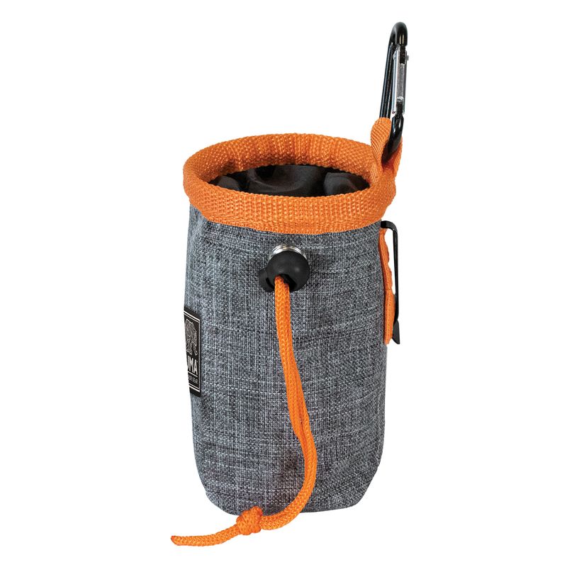 Kuma-Good-Dog-Treat-Pouch---Grey--Orange