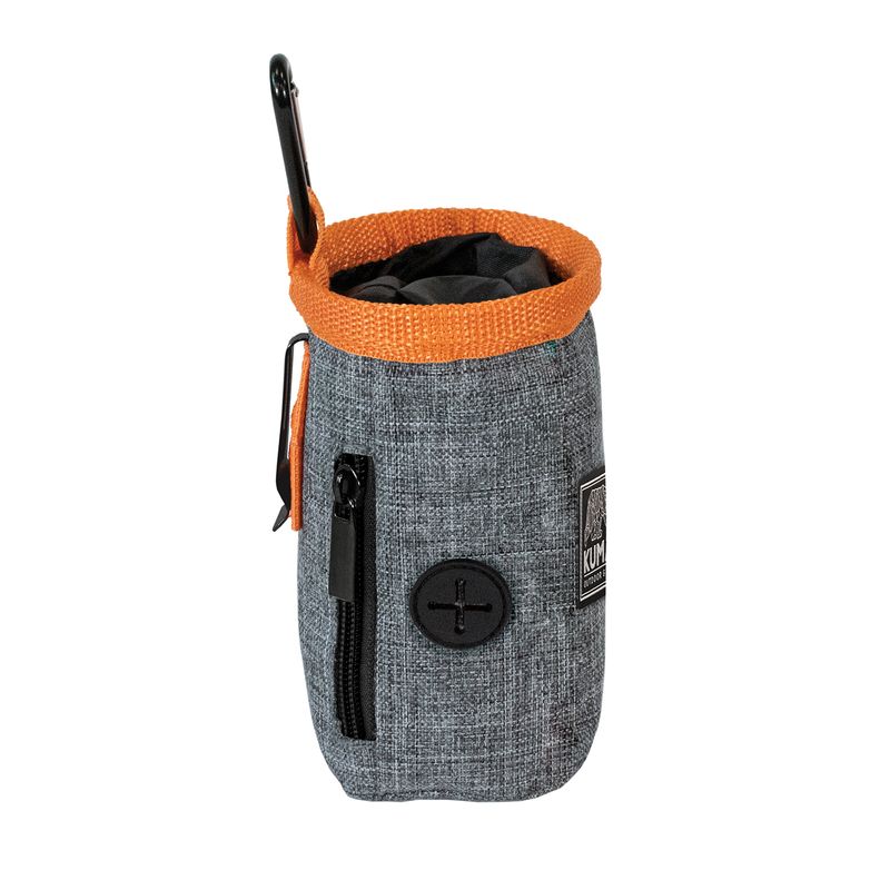 Kuma-Good-Dog-Treat-Pouch---Grey--Orange