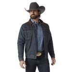 Wrangler mens Regular Blanket Lined denim jackets, Denim/Blanket, 48 US at   Men's Clothing store