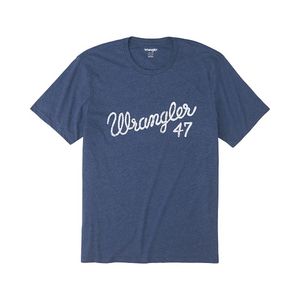Wrangler Men's Graphic Tee - Dark Denim Heat
