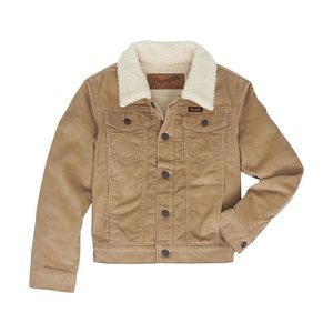 Wrangler Kids' Cowboy Cut® Sherpa Lined Corduroy Jacket - Wheat