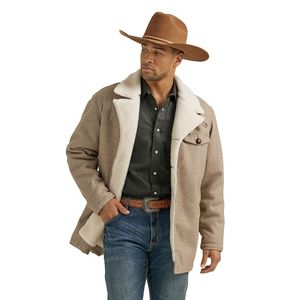 Wranlger Men's Tweed Sherpa Jacket - Neutral