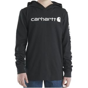 Carhartt Kids Long-Sleeve Hooded Graphic T-Shirt - Black