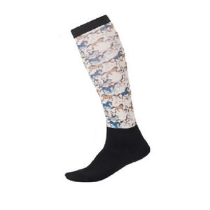 Kerrits Women's Dual Zone Boot Sock - Black Horsetails