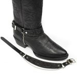 Austin-Accent-Curved-Leather-Boot-Bracelet---Black