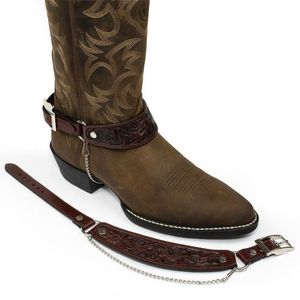 Austin Accent Curved Leather Boot Bracelet - Brown