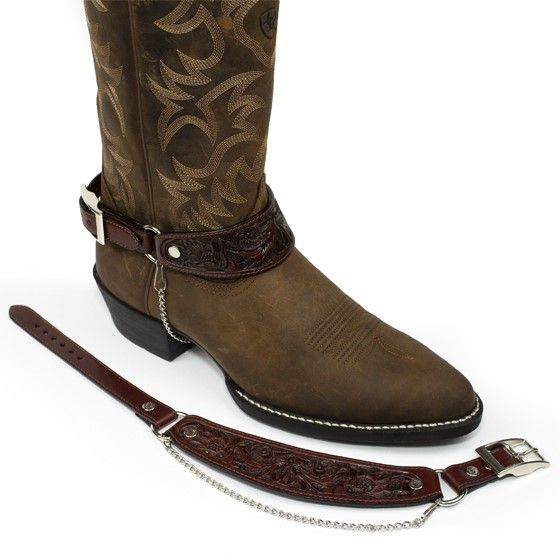 Austin-Accent-Curved-Leather-Boot-Bracelet---Brown