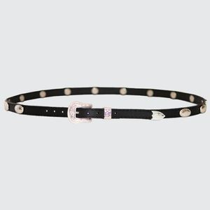 M&F Western Genuine Leather Hatband 3/8" XL - Black