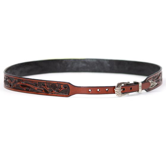 Austin-Accent-Tooled-Leather-Hatband---Brown