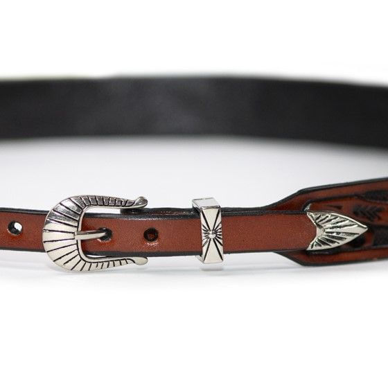 Austin-Accent-Tooled-Leather-Hatband---Brown