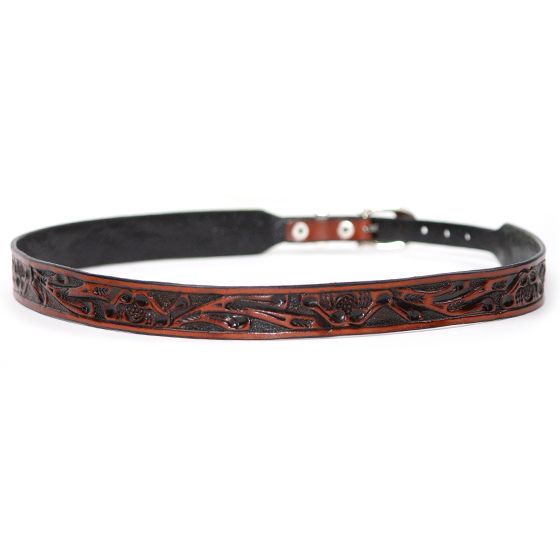 Austin-Accent-Tooled-Leather-Hatband---Brown