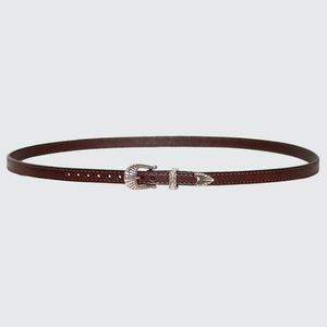 Austin Accent Plain Leather Hatband 3/8" - Brown