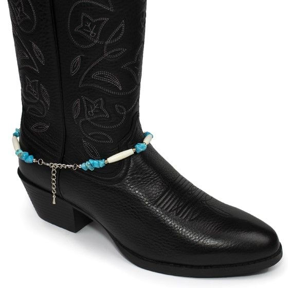 Austin-Accent-Bone-Horn-Boot-Bracelet---White-with-Turquoise