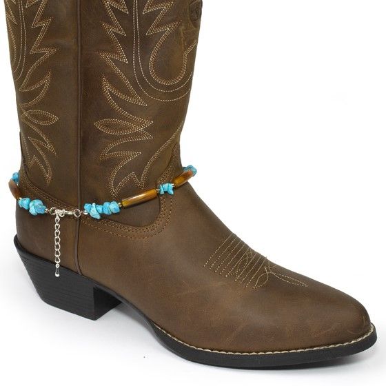 Austin-Accent-Bone-Horn-Boot-Bracelet---Amber-with-Turquoise