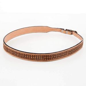 Austin Accent Leather Basket Weave Hatband 3/4" - Natural