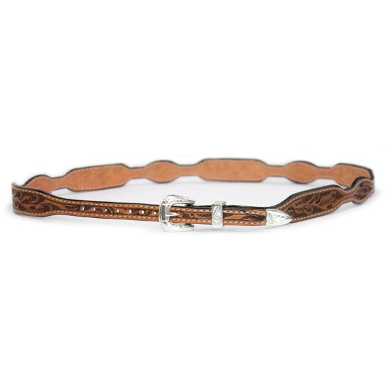 Austin-Accent-Scalloped-Hand-Carved-Leather-Hatband--LC-51S----Natural