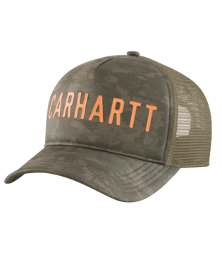 Carhartt-Unisex-Trucker-Camo-Logo-Cap---Olive