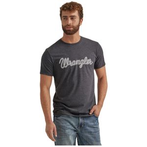 Wrangler Men's Year-Round Short Sleeve T-Shirt - Caviar Heather