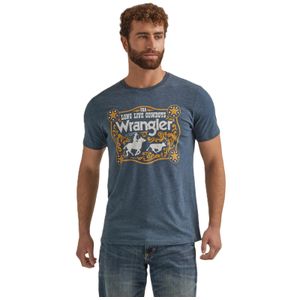 Wrangler Men's Year-Round Short Sleeve T-Shirt - Midnight Navy Heather