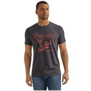 Wrangler Men's Year-Round Short Sleeve T-Shirt - Caviar Heather