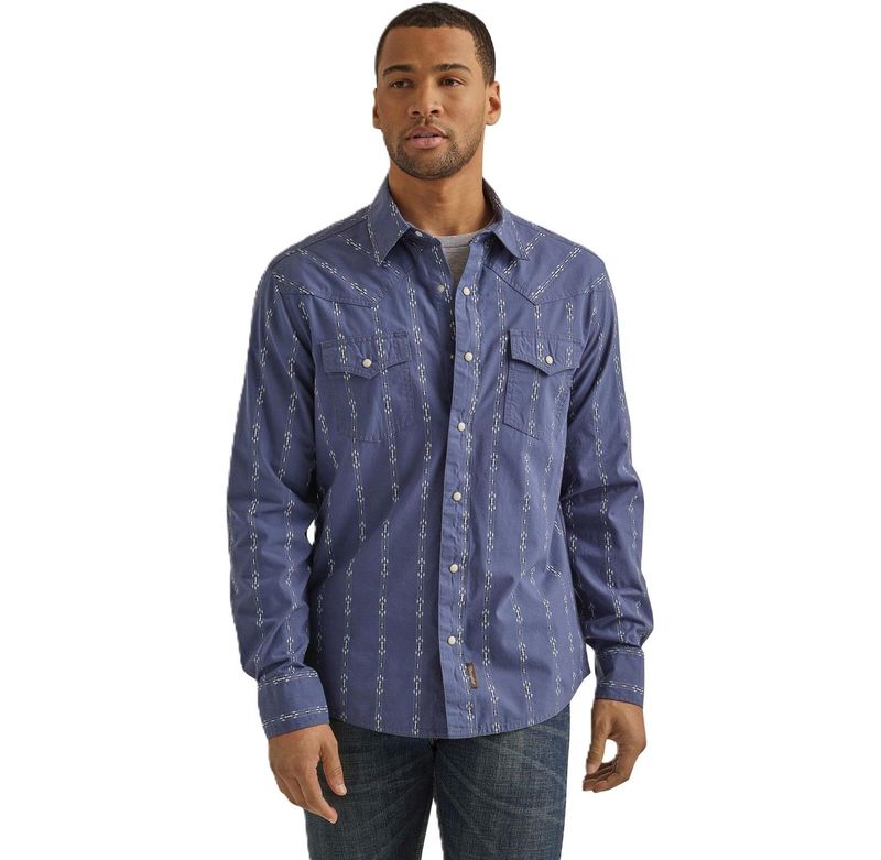 Wrangler-Men-s-Retro®-Premium-Long-Sleeve-Shirt---Modern-Fit---Vintage-Indigo