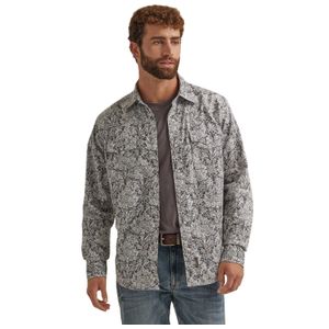 Wrangler Men's Retro® Premium Long Sleeve Shirt - Modern Fit - Black