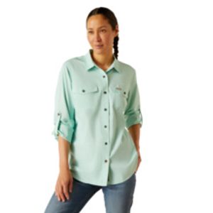 Ariat Women's Rebar Tough Work Shirt - Pool Blue