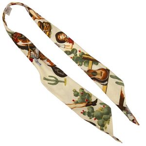 Austin Accent Apache Western Print Scarf - White