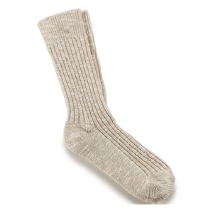 Birkenstock Men's Cotton Slub Socks - Beige/White
