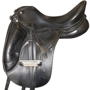 Used Regal Dressage Saddle 17.5"W - Black