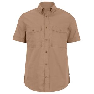 Fjallraven Men's Ovik Air Stretch Short Sleeve Shirt - Suede Brown