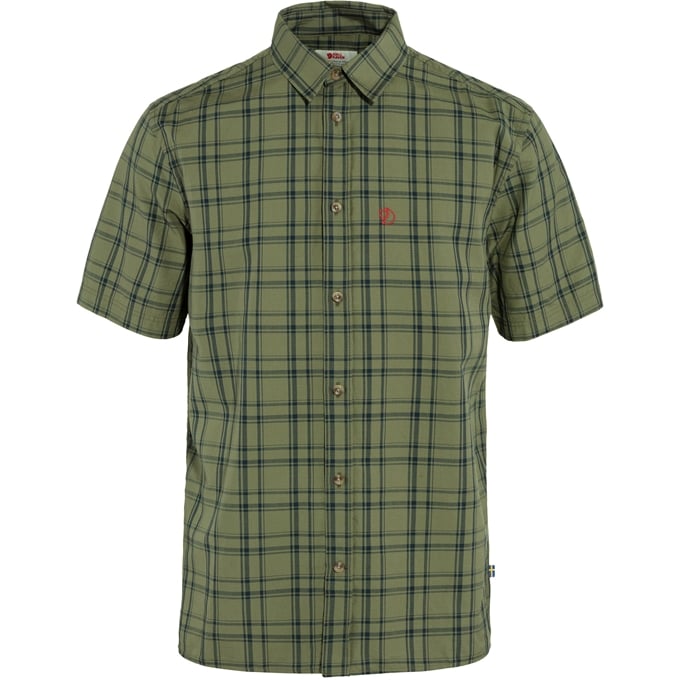 Fjallraven-Men-s-Ovik-Lite-Short-Sleeve-Shirt---Green-Dark-Navy