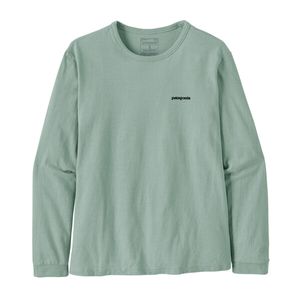 Patagonia Women's Long-Sleeved P-6 Logo Responsibili-Tee - Wispy Green