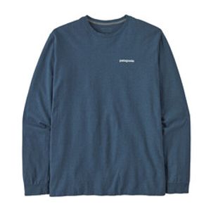Patagonia Men's Long-Sleeved P-6 Logo Tee - Utility Blue